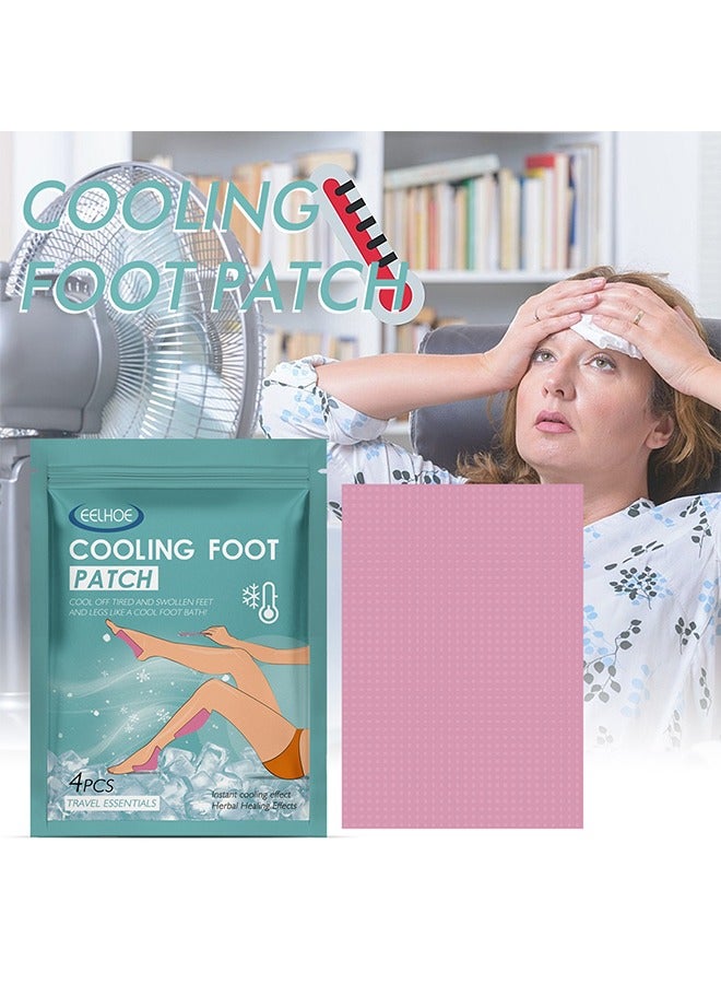 EELHOE Cooling Foot Patch-Foot and Leg Pad for Cooling Patch, Relax and Relief Pain with an Ice Patch for Exhausting and Tired Legs, Calves, Ankles, 4PCS - Image 1