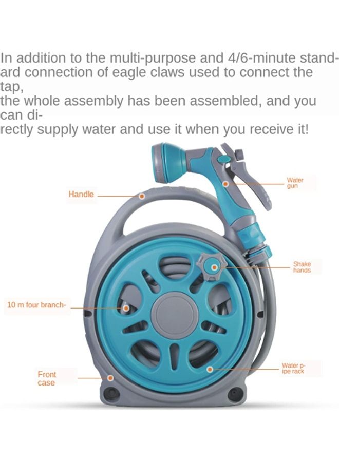 NIBEMINENT Retractable Micro Hose Reel Stub Shower Blue/Grey  - Image 4