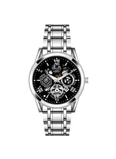 Generic 2024 Swiss Brand Automatic Mens Luminous Waterproof Luxury Watch Bright Silver Black-Waterproof + Luminous 