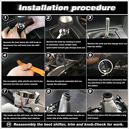 Ejoyous Shift Knob Limiter, Universal Shift Knob Boot Retainer Limiter Shifter Shifting Head Buckle Stopper for Car Manual Gear Shifter Lever (B (Black)) - Image 4