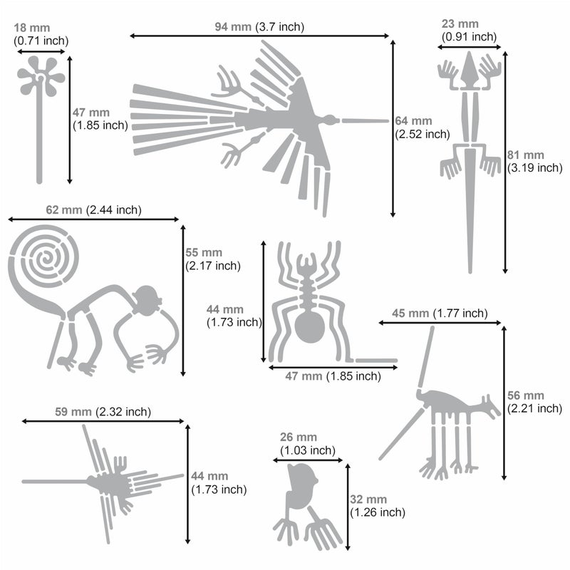 Aleks Melnyk No.494 Metal Stencils, Kokopelli Fertility Deity, Petroglyph Designs, Small Stencils, 3 PCS, Template for Wood Burning, Engraving, Crafting, Scrapbook, Art - Image 3