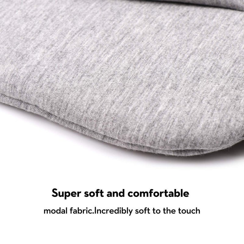 Kimkoo Sleep Mask-Eye Mask for Sleeping, Sleeping Mask Blocking Out Light Perfectly for Women and Men, Soft and Comfortable Blindfold for Travelling, with Pouch (Black+Gray) - Image 5