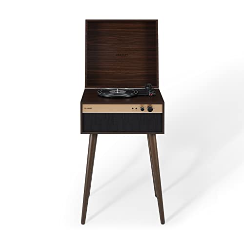 Crosley CR6236A-WA Jasper 3-Speed Bluetooth in/Out Vinyl Record Player Turntable with Built-in Speakers and Detachable Legs, Walnut - Image 1