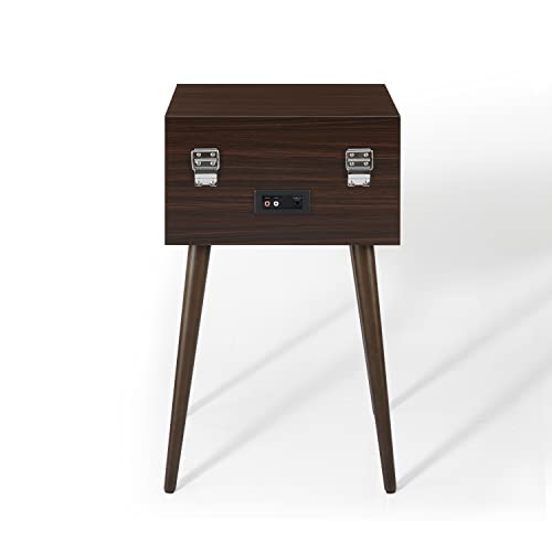 Crosley CR6236A-WA Jasper 3-Speed Bluetooth in/Out Vinyl Record Player Turntable with Built-in Speakers and Detachable Legs, Walnut - Image 5