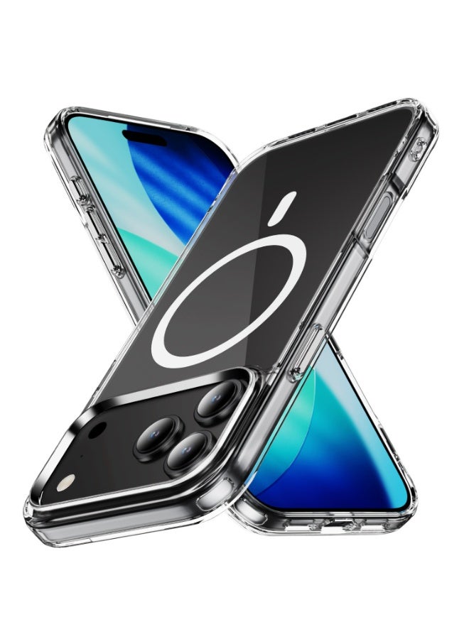 إكس ليفيل جراب مغناطيسي لهاتف iPhone 17 Pro، متوافق مع MagSafe، 【مضاد للاصفرار】غطاء خلفي شفاف كريستالي مقاوم للصدمات، جراب هاتف مغناطيسي قوي فائق النحافة لهاتف Apple 17 Pro (2025). - Image 2