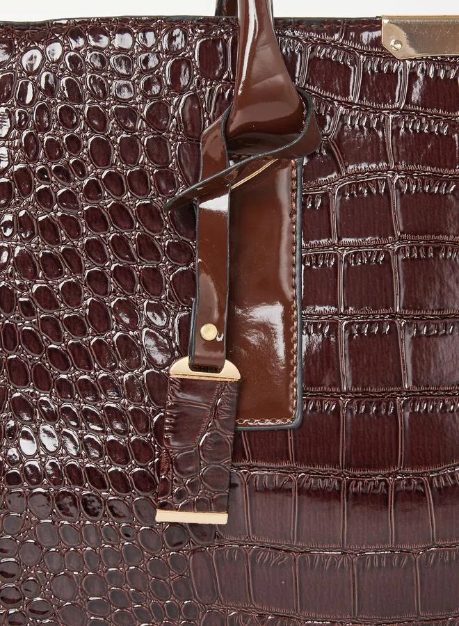 Styli Styli Snake Skin Textured Handbag