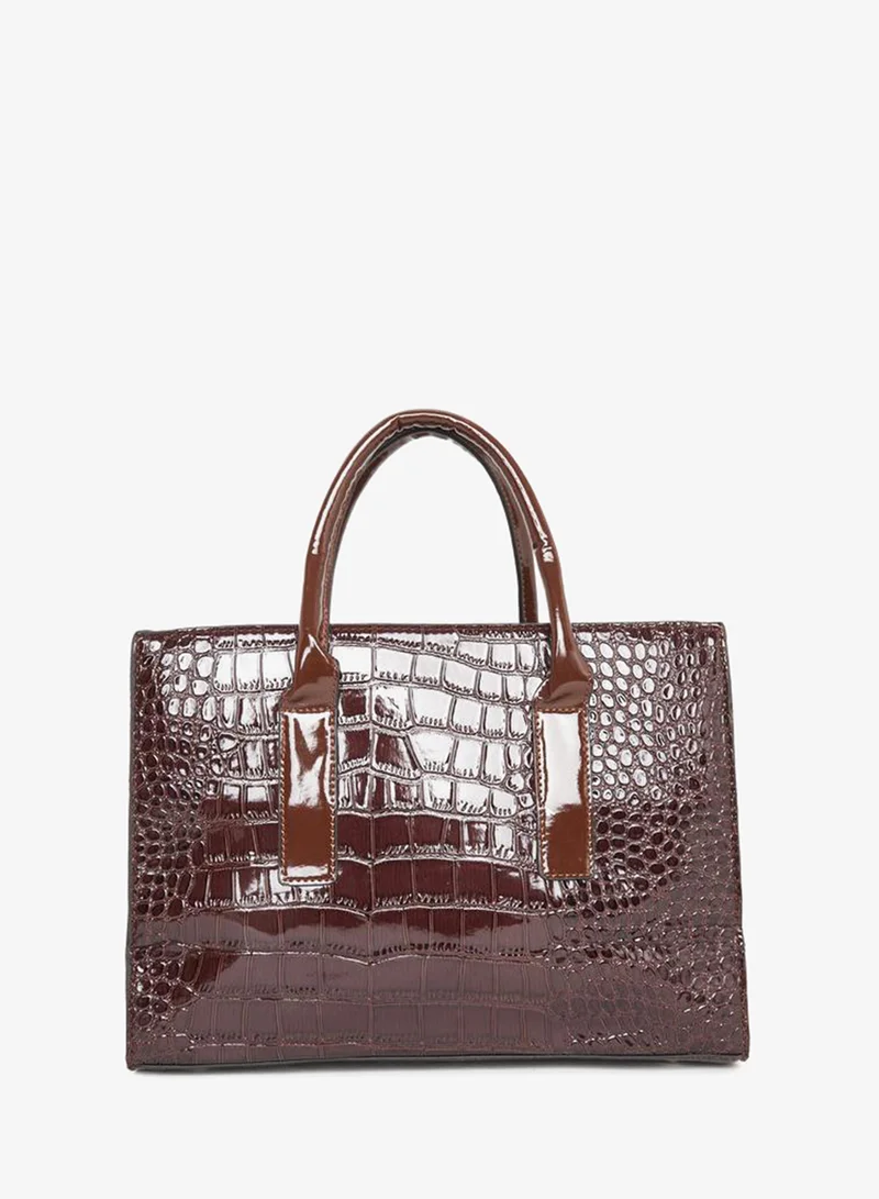 Styli Styli Snake Skin Textured Handbag
