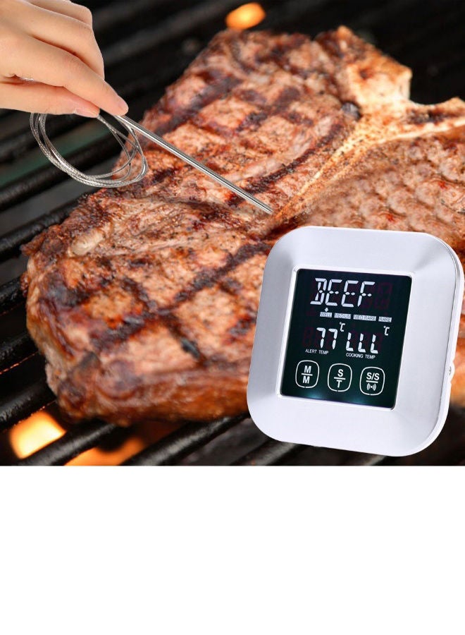 نيبمينينت ميزان حرارة رقمي للحوم فضي - Image 4