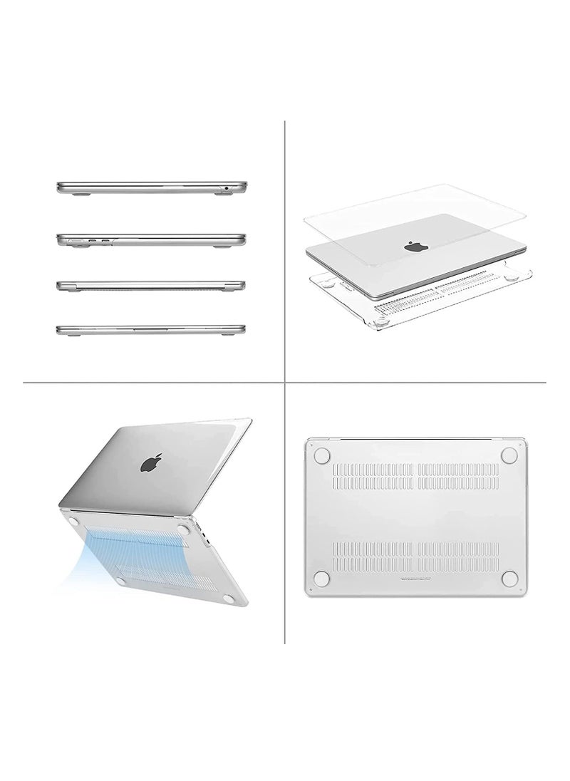 Generic Compatible with MacBook Air 13.6 inch Case 2022 2023 Release A2681 M2 Chip With Liquid Retina Display Touch ID Protective Plastic Hard Shell Case Cover Clear  - Image 2