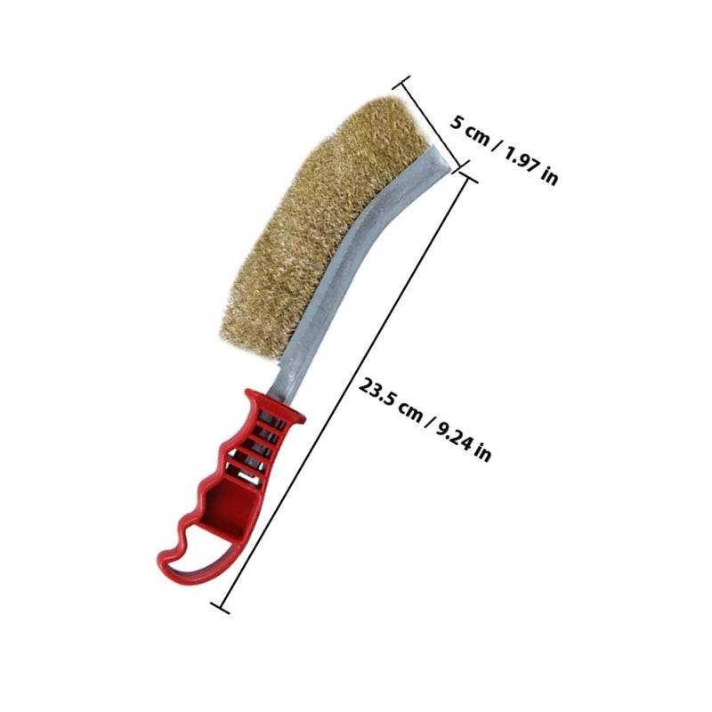 4Pcs Portable BBQ Grill Brush Set with Handle Compact Lightweight Outdoor Barbecue Cleaner for Camping and Home Use - Image 3