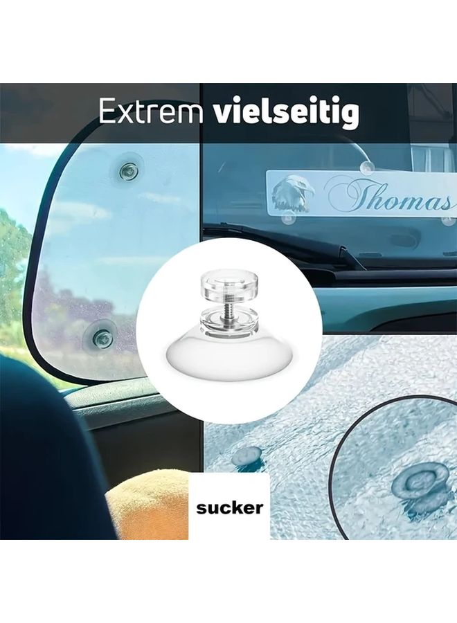 4 Piece Set Transparent Super Strong Suction Cup With Nut Utility Hooks - Image 5