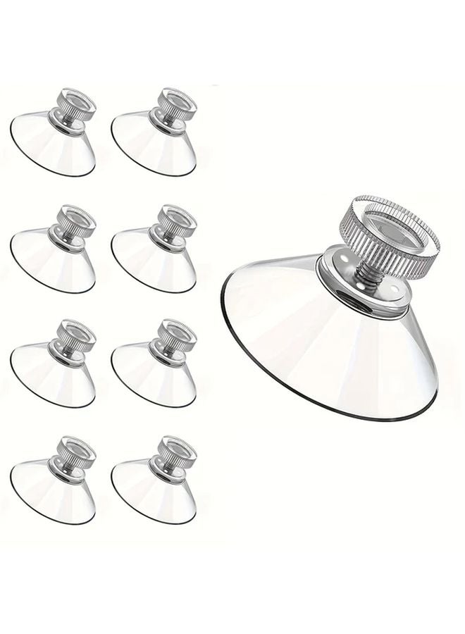 4 Piece Set Transparent Super Strong Suction Cup With Nut Utility Hooks - Image 2