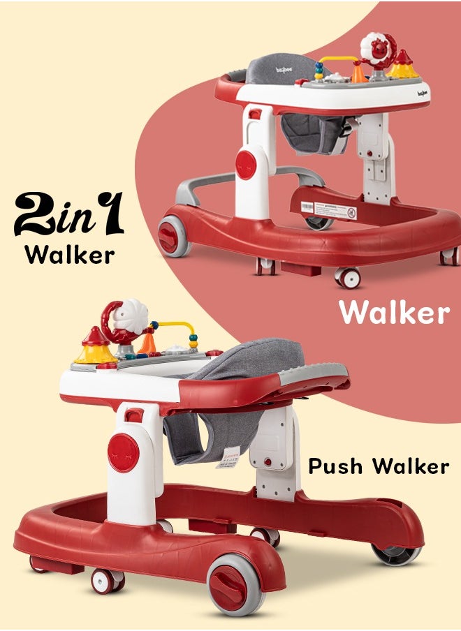 BAYBEE - Astro 2 in 1 Baby Walker Round Kids Walker With 3 Adjustable Height Musical Toy - Image 1