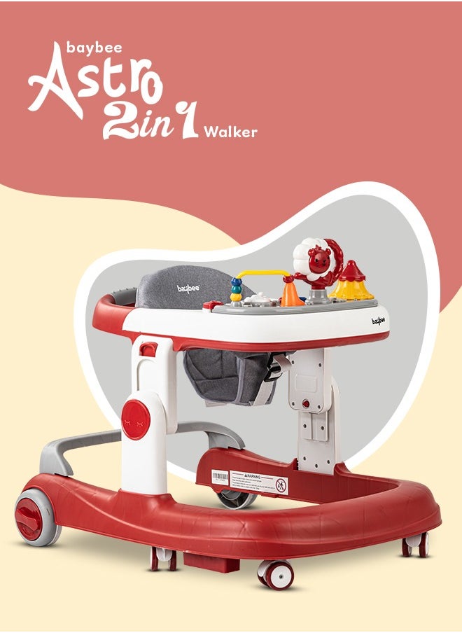 BAYBEE - Astro 2 in 1 Baby Walker Round Kids Walker With 3 Adjustable Height Musical Toy - Image 1