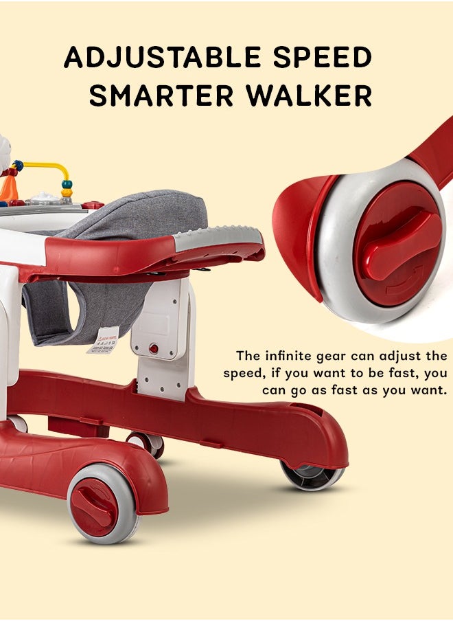 BAYBEE - Astro 2 in 1 Baby Walker Round Kids Walker With 3 Adjustable Height Musical Toy - Image 1