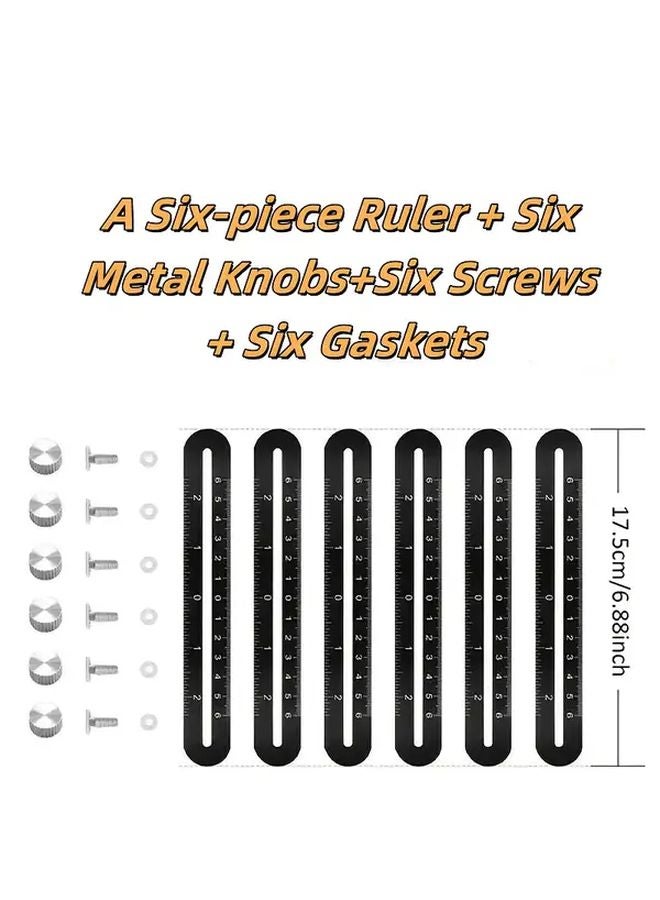 مسطرة الألومنيوم المهنية السوداء القابلة للطي 6 طيات قياس متعدد الزوايا - Image 1