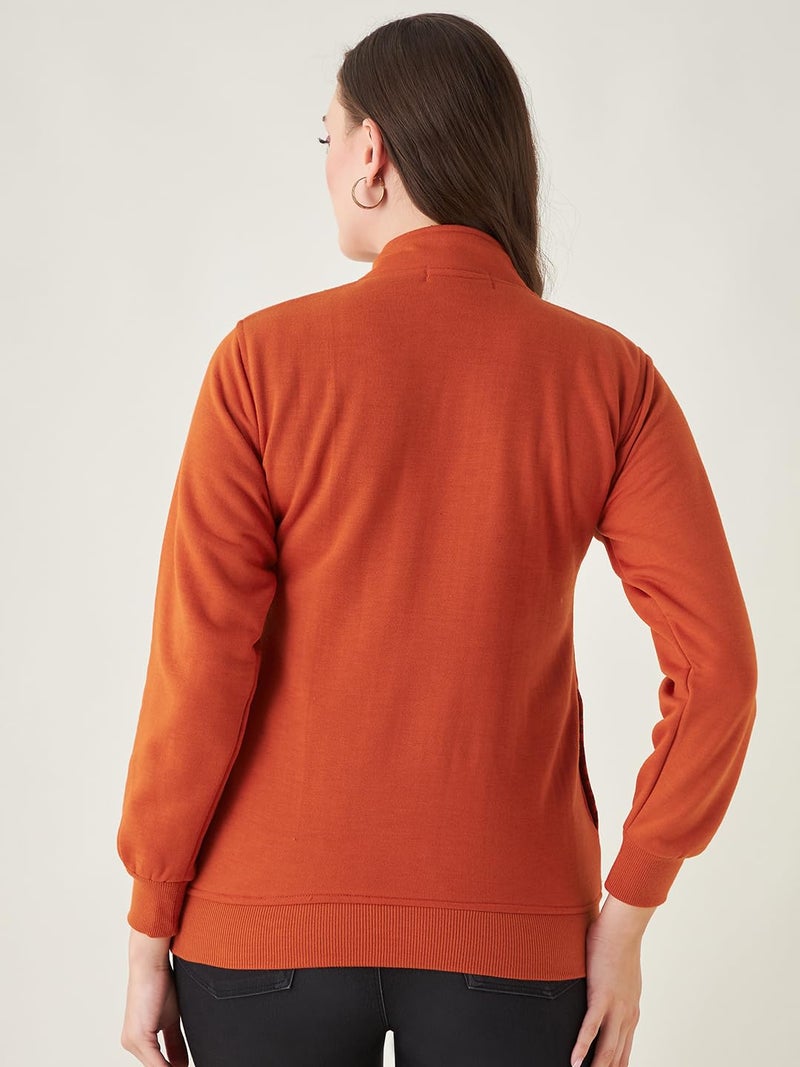Pivl Women's Winter Printed casual Jacket_RUST_M - Image 5