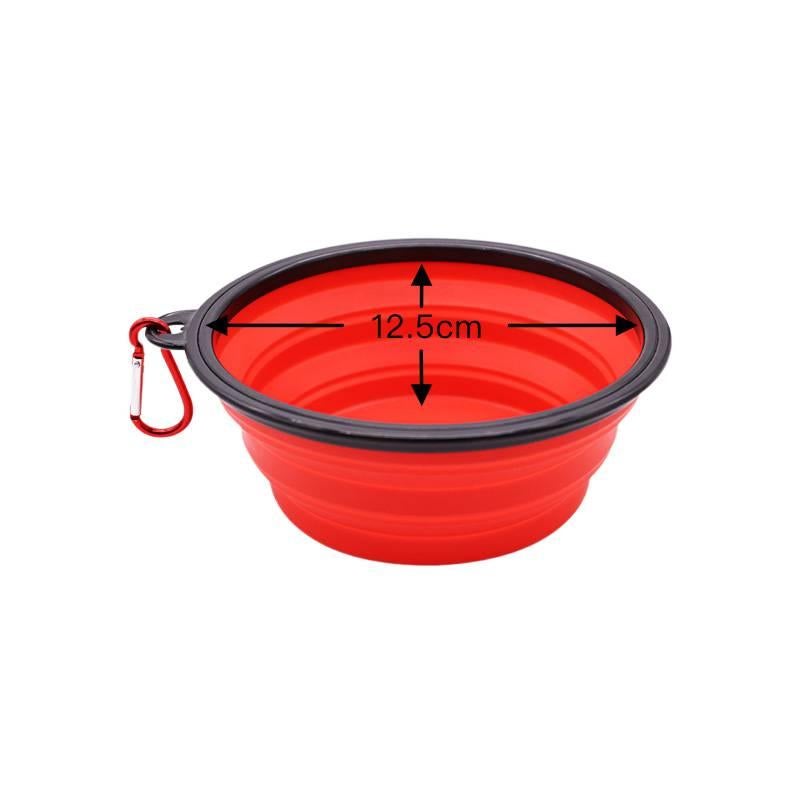 White Portable Silicone Pet Bowl with Collapsible Design Portable Travel Silicone Build and Travel Outdoor Use for dogs cats travel walks and outdoor feeding Personal Use - Image 1