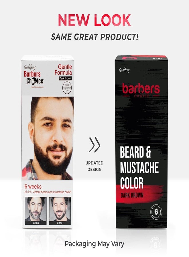 Godefroy Barbers Choice 3 Application Beard and Mustache Dye For Men, 6 weeks of Cover For Gray Facial Hair, Dark Brown - Image 2