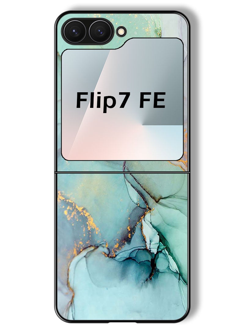 Theodor Case Compatible with Samsung Galaxy Z Flip 7 FE 6.7 Inch Protection Shockproof Bumper Cover Crack Lines - Image 1