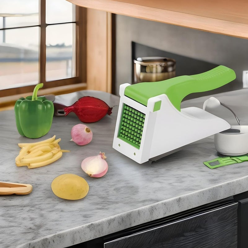 GOPIKRISHNA Plastic Kitchen Potato Chipser Vegetable Cutter French Fries Slicer Gadgets for Kitchen - Image 4
