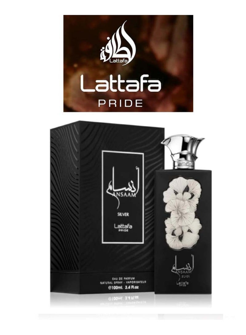 Ansaam Silver For Men,Eau de Parfum,100ml