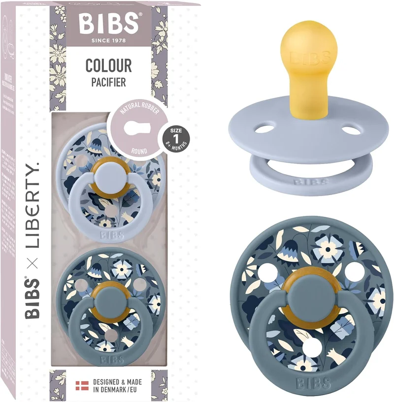 BIBS BIBS Round Nipple Pacifier X Liberty - 2 Pack