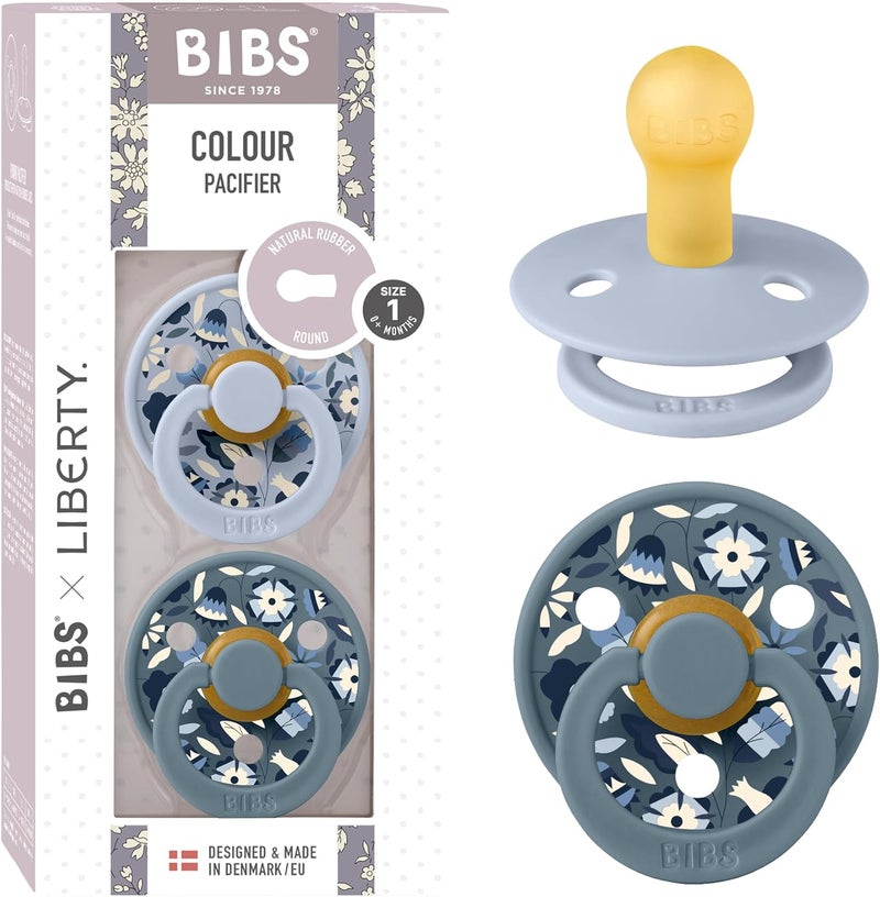 BIBS Round Nipple Pacifier X Liberty - 2 Pack - Image 1