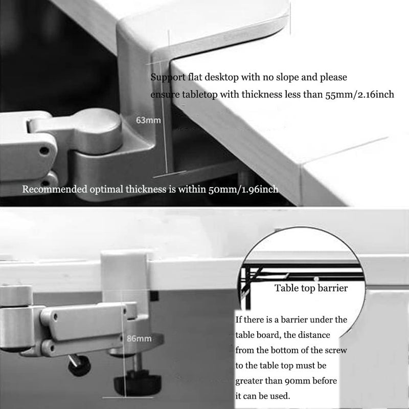 FUZADEL Ergonomic Arm Support for Desk Rotating Mouse Arm Rest Mouse Pad Clamp-On Desk Hand Rest for Computer Table Arm Support Mouse Pad - Image 3