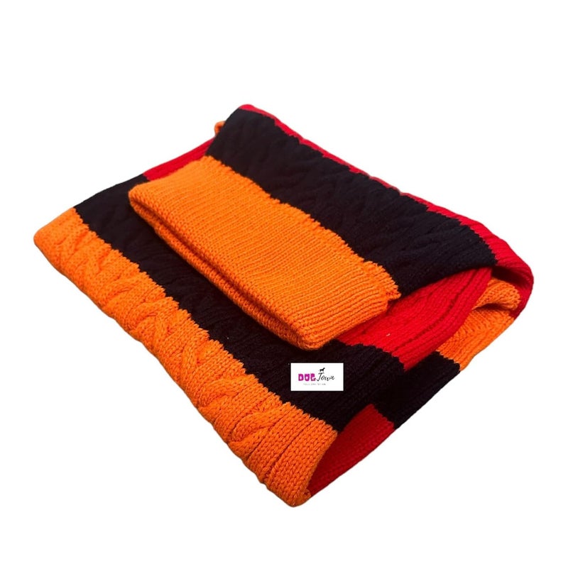 DOGTOWN Blaze Pull Over Winter Wear Premium Pets Clothing | Pet Sweater | Stretchable Sweaters for Dogs |(Color-Orange)(Size-M) - Image 3