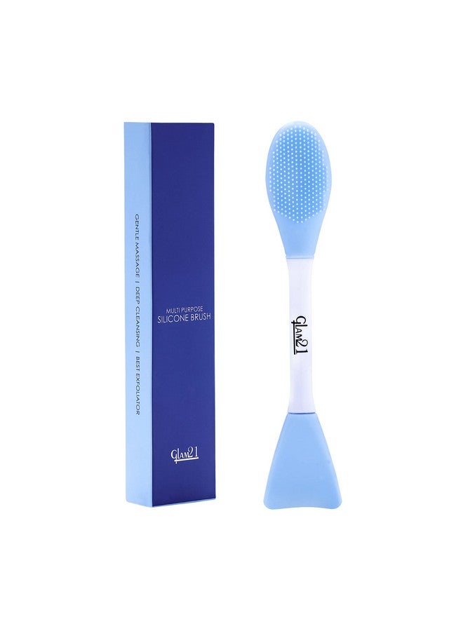 جلام 21 فرشاة سيليكون متعددة الأغراض من Glam21 | 2 في 1 ناعمة لتنظيف البشرة بعمق على الوجهين وتدليكها | مقشر دقيق للوجه والأنف والشفتين لتنظيف المسام وإزالة الرؤوس السوداء - Image 1