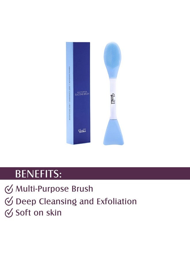 جلام 21 فرشاة سيليكون متعددة الأغراض من Glam21 | 2 في 1 ناعمة لتنظيف البشرة بعمق على الوجهين وتدليكها | مقشر دقيق للوجه والأنف والشفتين لتنظيف المسام وإزالة الرؤوس السوداء - Image 3