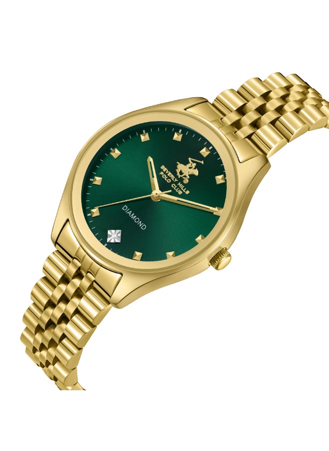 BEVERLY HILLS POLO CLUB - BEVERLY HILLS POLO CLUB Women Analog Dark Green Dial Watch - BP3657C.170 - Image 1