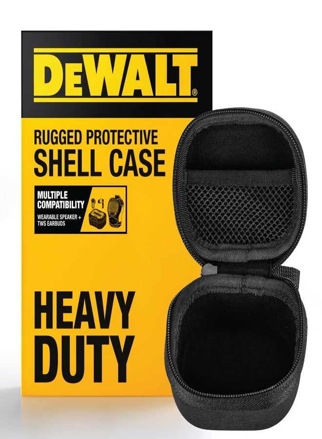 DEWALT Heavy Duty Protective Headphone Case for TWS Earbuds & Wearable Speaker, Compact Lightweight w/EVA Headphone Case Hard Shell, Shockproof, Water-Resistant, Soft Interior & Accessory Mesh Pocket - Image 1