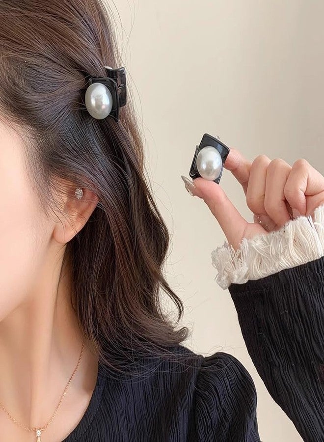 YangQian Mini Pearl Hair Clips for Women and Girls - Tiny Claw Barrettes and Decorative Hair Accessories for Short or Long Hair, Pack of 8 - Image 2