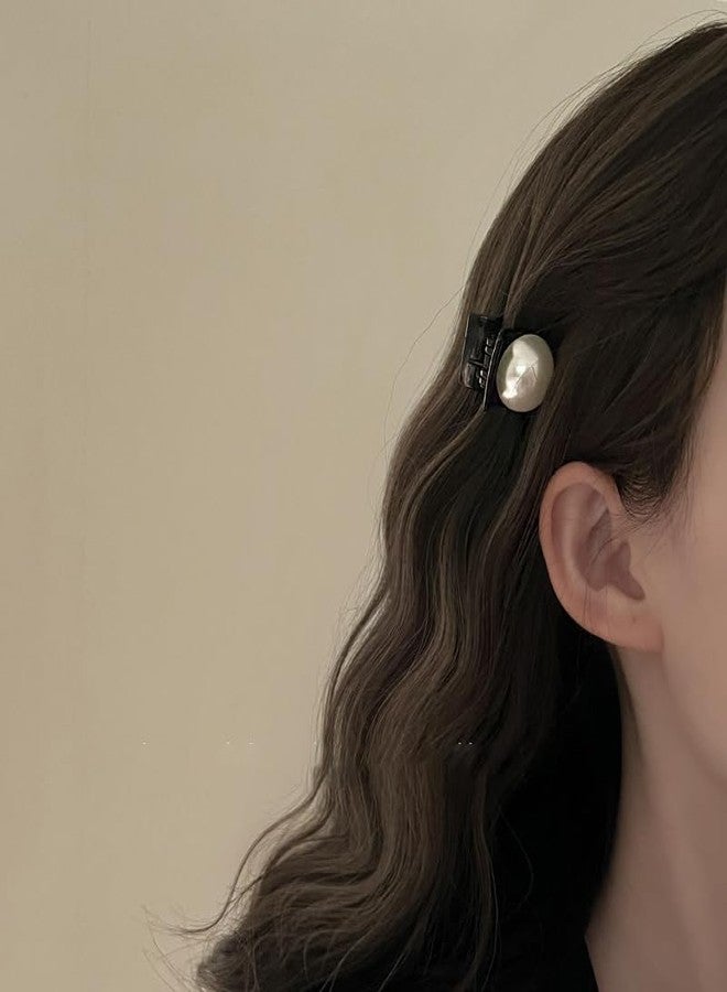 YangQian Mini Pearl Hair Clips for Women and Girls - Tiny Claw Barrettes and Decorative Hair Accessories for Short or Long Hair, Pack of 8 - Image 3