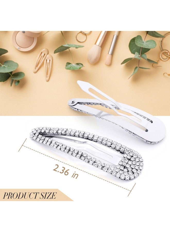 كان برنسيس مشبك شعر كانبرينسس، قطعتان، 2.4 بوصة، مرصع بأحجار الراين، فضي، مشابك شعر للنساء والفتيات، عرائس، زفاف، حفلات، حفلات التخرج - Image 2
