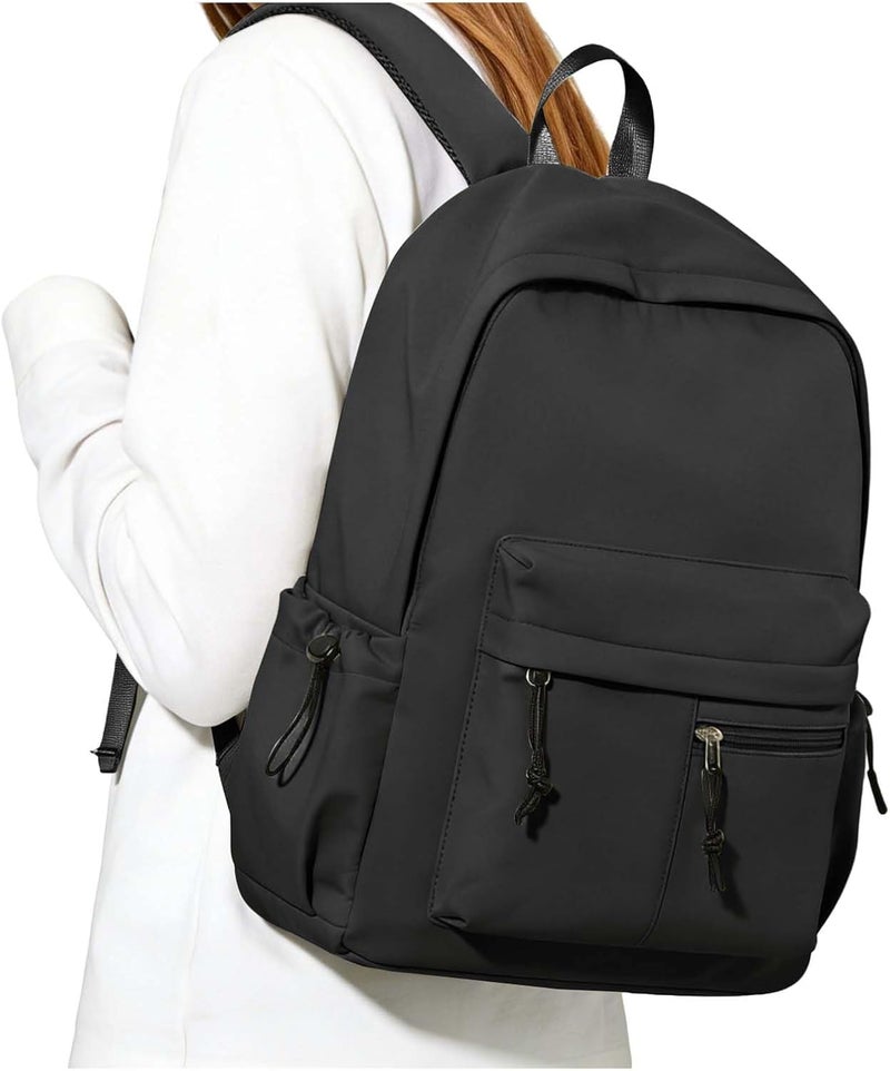 HYC00 حقيبة ظهر مدرسية للنساء، حقيبة سفر عادية، حقيبة ظهر للكمبيوتر المحمول 14 بوصة للفتيات المراهقات، حقيبة ظهر خفيفة الوزن مقاومة للماء، حقيبة كتب للطلاب الجامعيين والرجال والعمل اليومي - Image 1