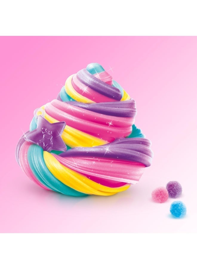 DIY Unicorn Mix-in Slime Case, 10 Slimes Kit with Beads and Decorations, Pink Storage Container - Image 3