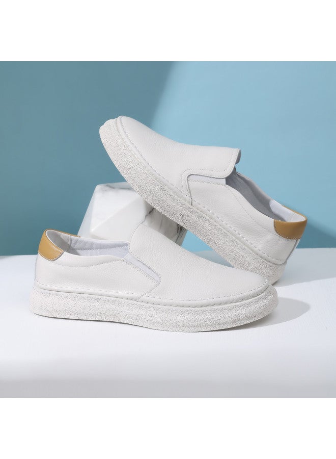 15MINS New Genuine Leather Men's Casual Shoes - Lightweight Soft Slip-on Loafers, Breathable Driving Moccasins With Versatile Sneaker Style - Image 4