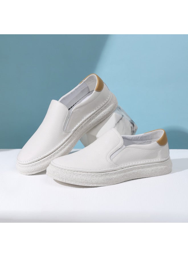 15MINS New Genuine Leather Men's Casual Shoes - Lightweight Soft Slip-on Loafers, Breathable Driving Moccasins With Versatile Sneaker Style - Image 5