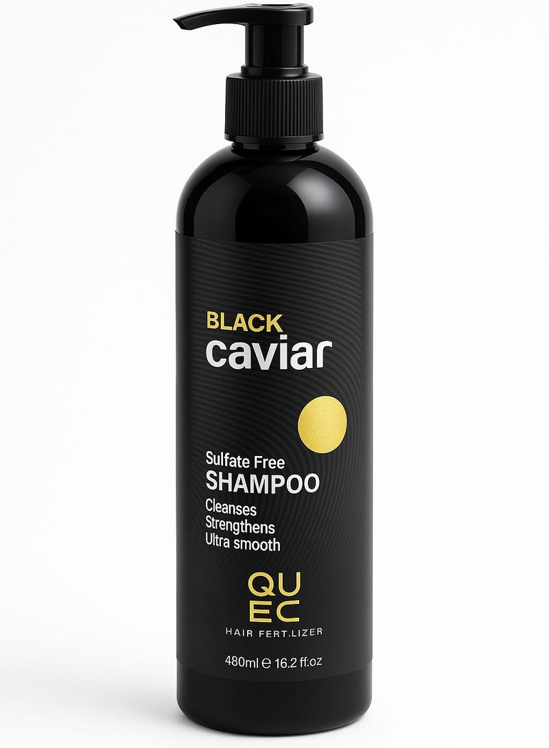 Quec Black Caviar Hair Shampoo 480ml - Image 1