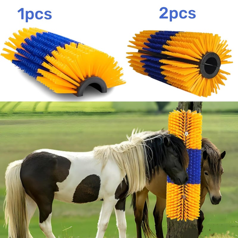 REVAXUP Livestock Scratching Brush, 2pcs Goat Scratching Post for Pig Dog Sheep,Durable Cow Brush can be Easily Mounted,Goat Horse Supplies for Livestock Self-Grooming,Protecting The Fence - Image 3