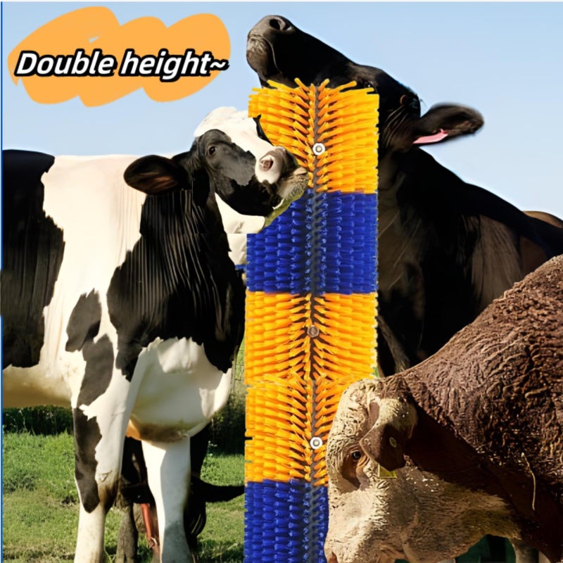 REVAXUP Livestock Scratching Brush, 2pcs Goat Scratching Post for Pig Dog Sheep,Durable Cow Brush can be Easily Mounted,Goat Horse Supplies for Livestock Self-Grooming,Protecting The Fence - Image 2