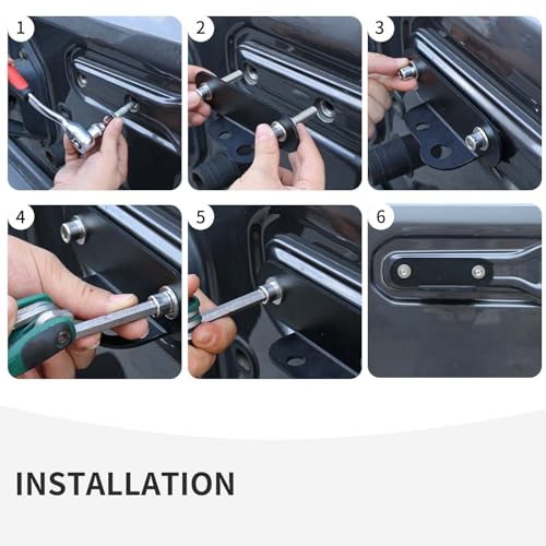 Linskip Metal Tailgate CB Antenna Mount Compatible with Jeep Wrangler 2018-2024, CB Antenna Mount for Jeep Wrangler Exterior Accessories - Image 5