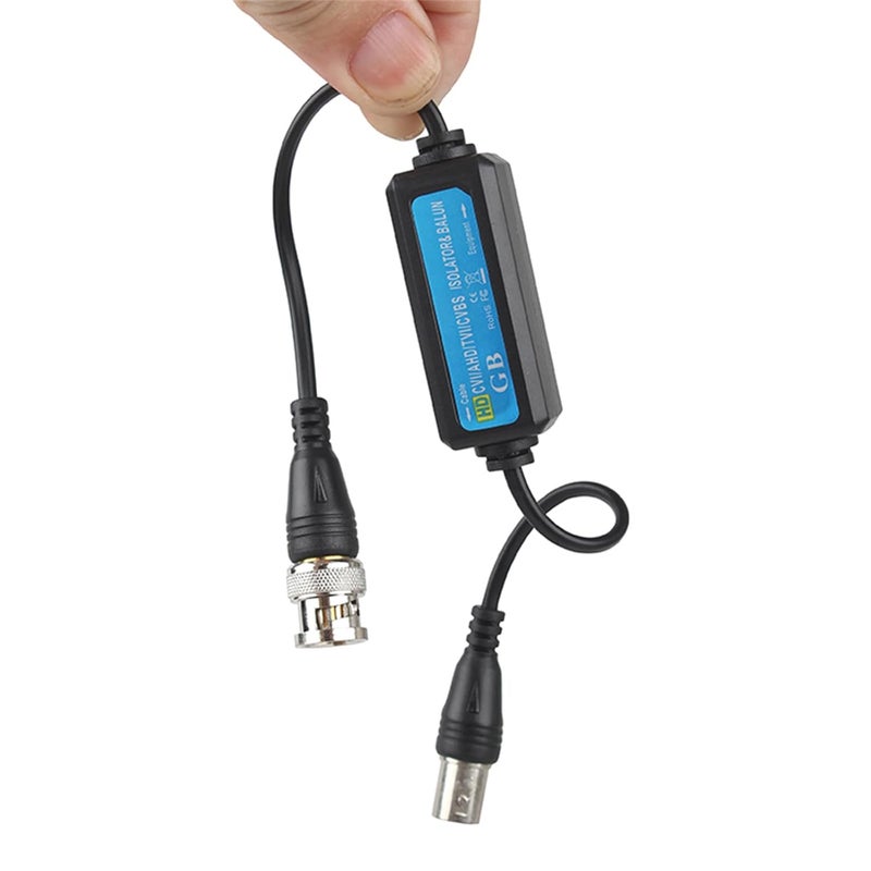 BNC Male to Female Coaxial Video Ground Loop Isolator Prevent CCTV Picture Distortion Black - Image 4