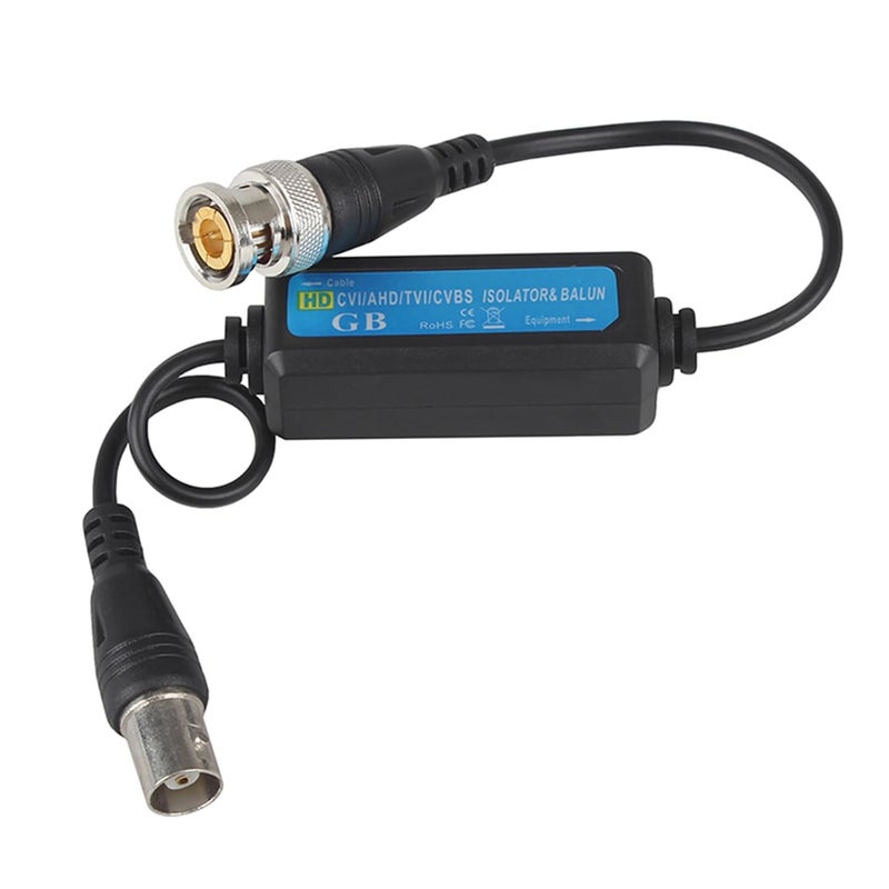 BNC Male to Female Coaxial Video Ground Loop Isolator Prevent CCTV Picture Distortion Black - Image 2