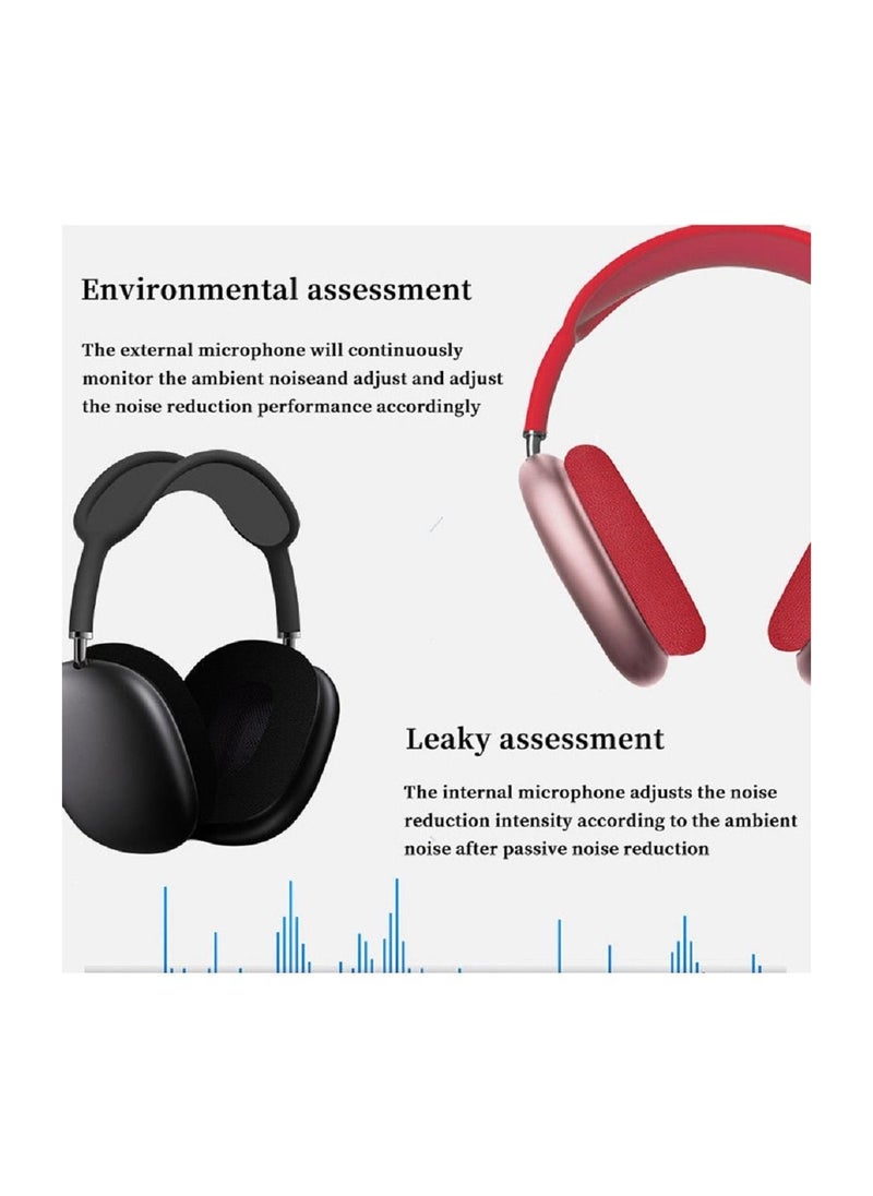 Generic - P9 Gaming Wireless Earphones Headsets Headphone Headset Colorful BT Headphone, (White) - Image 1