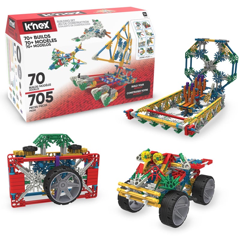 K'NEX - 70 Model Building Setâ€š 705 Pieces, STEM Learning, Creative Play Setâ€š Ages 7+ - Image 1
