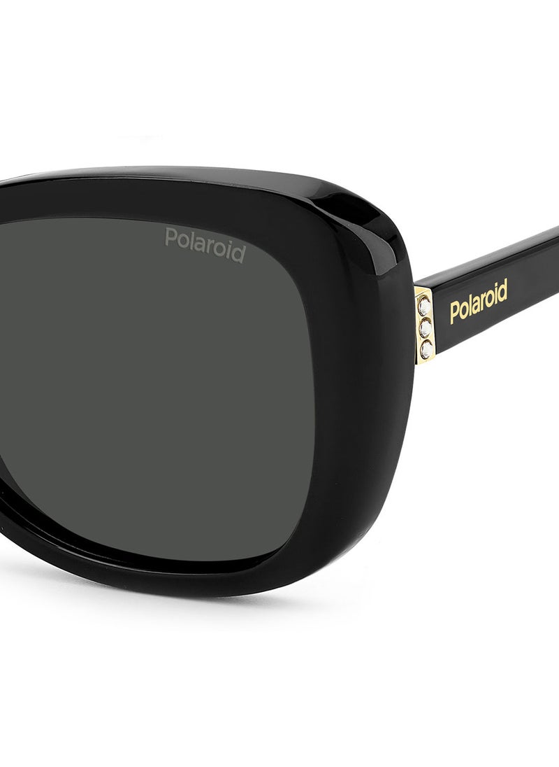 Polaroid Women's UV Protection Butterfly Sunglasses - Pld 4132/S/X Black 53 - Lens Size: 53 Mm  - Image 5